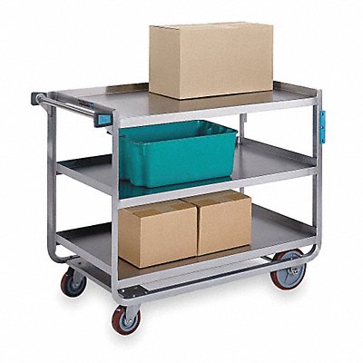 Utility Cart Stainless Steel 2 Shelves MPN:947