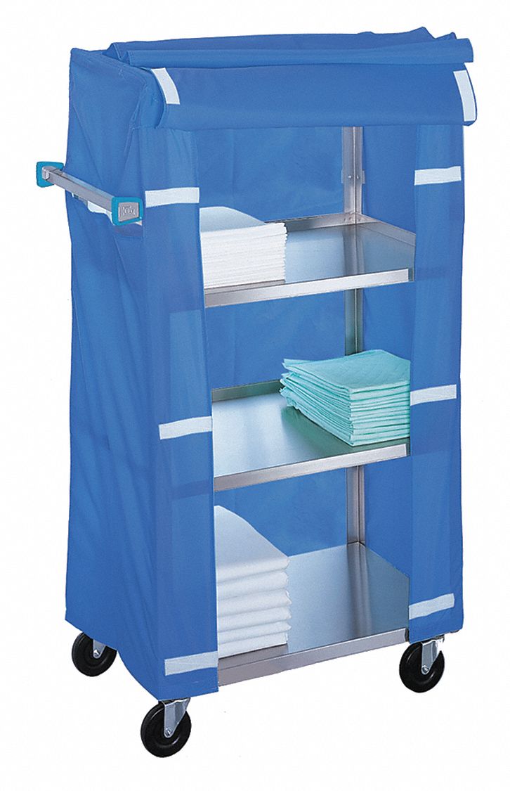 Bulk Linen Cart Silver 11.9 cu ft Cap. MPN:332