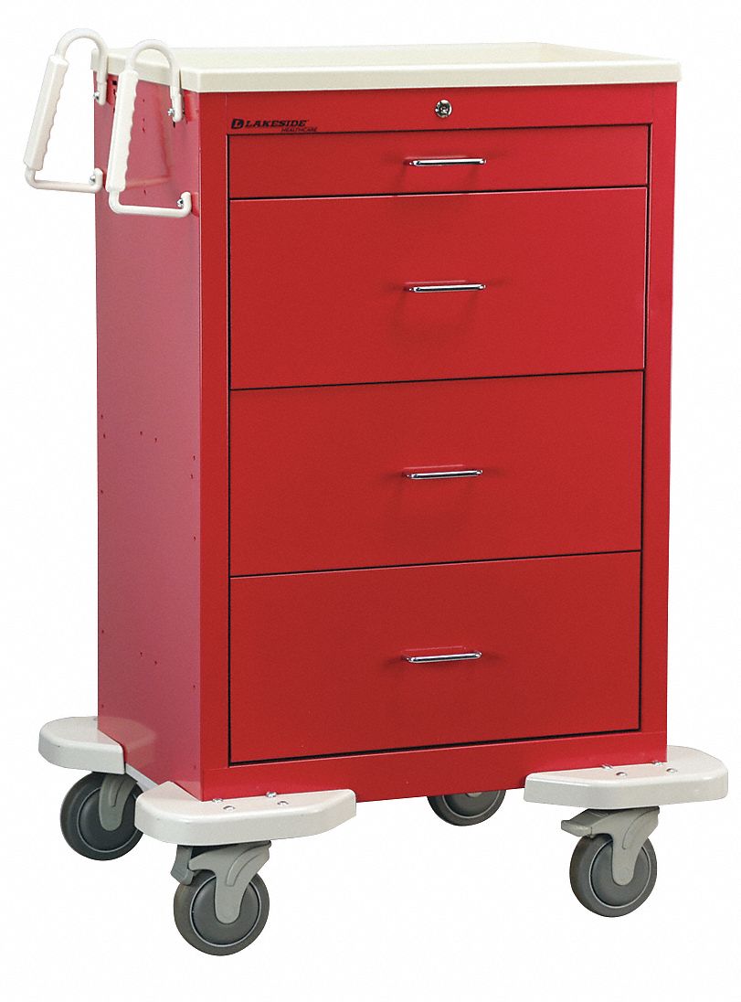 Medical Cart Red Cabinet MPN:C-430-K-1R