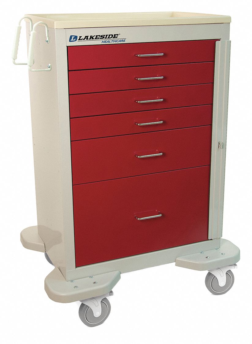 Medical Cart Red Cabinet MPN:C-630-B-2R