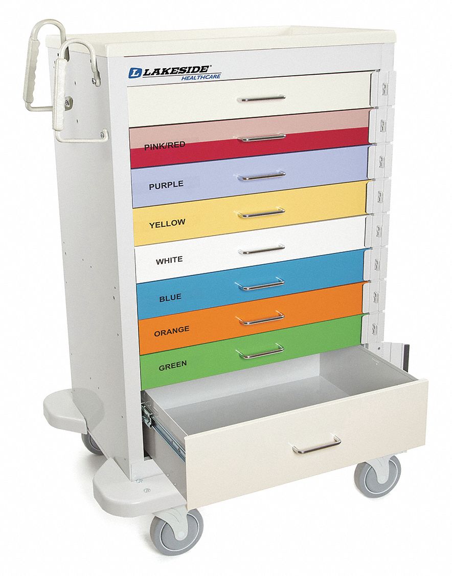 Medical Cart Gray Cabinet MPN:SP-930-IB-PED