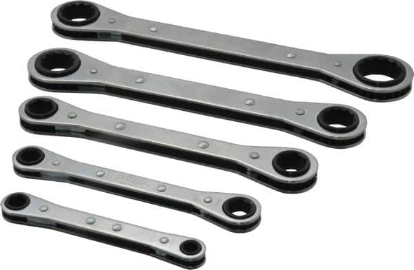 Ratcheting Box Wrench Set: 5 Pc, Inch MPN:RB-5