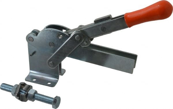 Manual Hold-Down Toggle Clamp: Vertical, 1,200 lb Capacity, U-Bar, Flanged Base MPN:CAV-1200