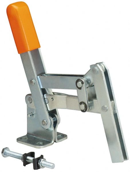 Manual Hold-Down Toggle Clamp: Vertical, 400 lb Capacity, U-Bar, Flanged Base MPN:DTV-400