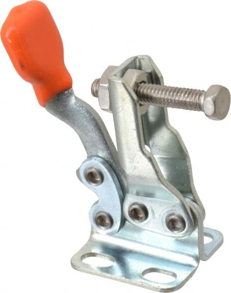 Manual Hold-Down Toggle Clamp: Horizontal, 100 lb Capacity, U-Bar, Flanged Base MPN:H-101