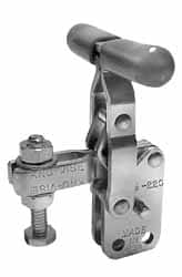 Manual Hold-Down Toggle Clamp: Vertical, 200 lb Capacity, U-Bar, Straight Base MPN:TS-220