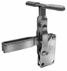 Manual Hold-Down Toggle Clamp: Vertical, 600 lb Capacity, U-Bar, Straight Base MPN:TS-600