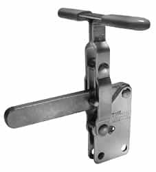 Manual Hold-Down Toggle Clamp: Vertical, 700 lb Capacity, Solid Bar, Straight Base MPN:TSST-600