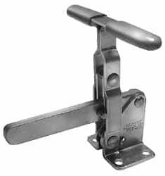 Manual Hold-Down Toggle Clamp: Vertical, 700 lb Capacity, Solid Bar, Flanged Base MPN:TST-600