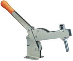 Manual Hold-Down Toggle Clamp: Vertical, 1,200 lb Capacity, U-Bar, Flanged Base MPN:V-1200