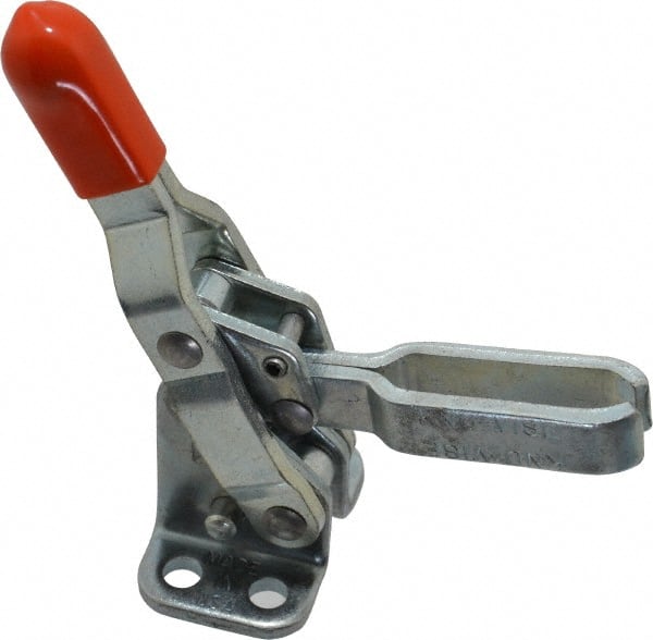 Manual Hold-Down Toggle Clamp: Vertical, 200 lb Capacity, U-Bar, Flanged Base MPN:V-220