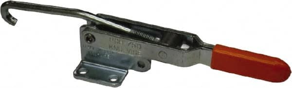 Pull-Action Latch Clamp: Horizontal, 750 lb, J-Hook, Flanged Base MPN:PCH-750