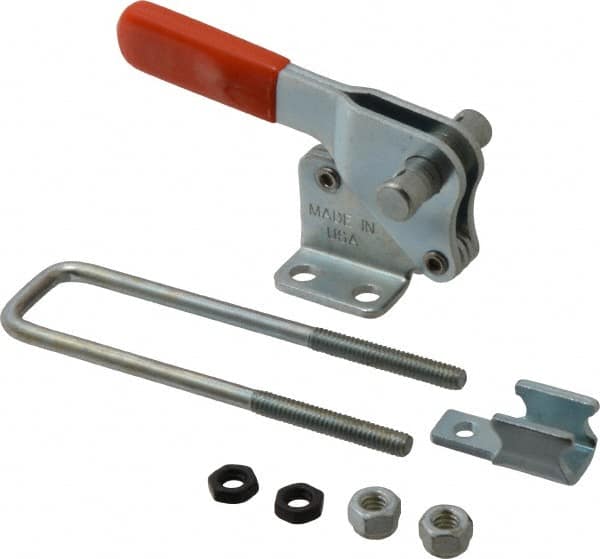 Pull-Action Latch Clamp: Vertical, 1,000 lb, U-Hook, Flanged Base MPN:PCU-1010