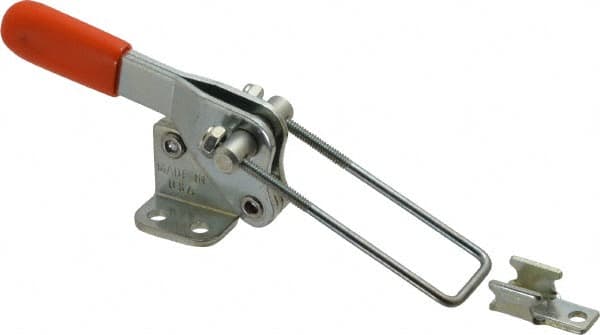 Pull-Action Latch Clamp: Vertical, 500 lb, U-Hook, Flanged Base MPN:PCU-510