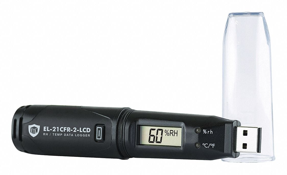 Temperature Humidity Data Logger 4.96 D MPN:EL-21CFR-2-LCD