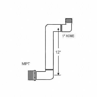 Swing Joint 1 in Schedule 40 White MPN:G130212