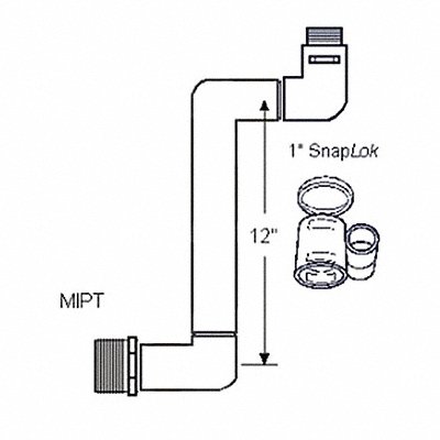 Swing Joint 1 in Schedule 40 White MPN:G13S212