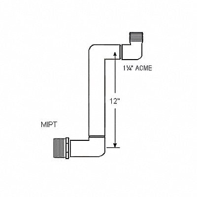 Swing Joint 1 1/4 x 1 1/4 in Schedule 40 MPN:G230212