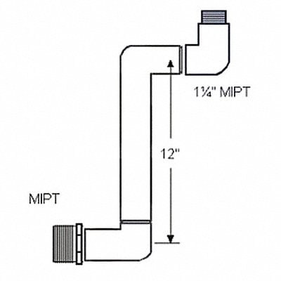 Swing Joint 1 1/4 x 1 1/4 in MNPT SCH 40 MPN:G232212