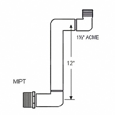 Swing Joint 1 1/2 in Schedule 40 White MPN:G330212