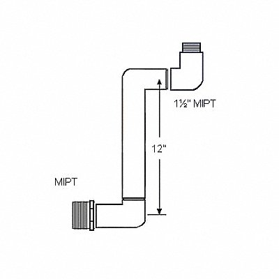 Swing Joint 1 1/2 in Schedule 40 White MPN:G332212