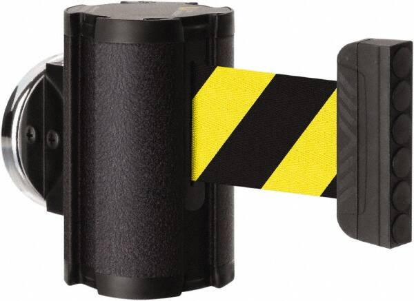 Pedestrian Barrier: Aluminum, Black, Wall Mount, Use with Magnetic Barriers MPN:50-3010MG/WB/SF