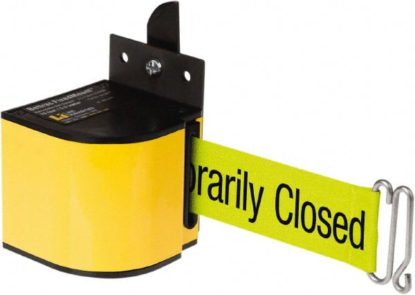 Wall-Mount Retractable Belt Barrier: Yellow MPN:50-3017YL/18/FY