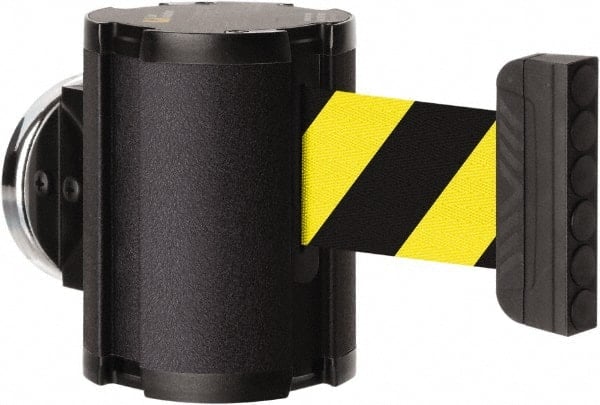 Pedestrian Barrier: Aluminum, Black, Wall Mount, Use with Magnetic Barriers MPN:50-41300MG/WB/S