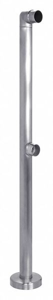 Double Line Guardrail Post End SS 42 H MPN:49-D132/4