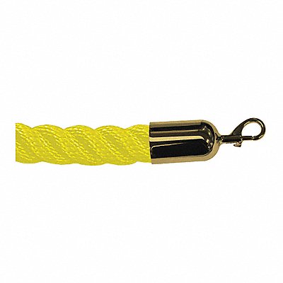 Barrier Rope 10 ft.L Plshd Brss Snap End MPN:ROPE-TWST-35-10/0-2-SNAP-2P