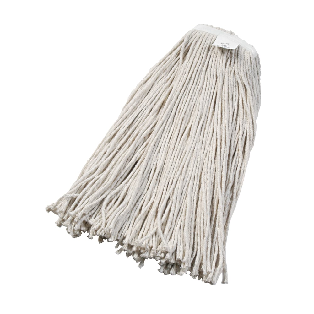 Boardwalk Cut-End Cotton Wet Mop Head, 97% Recycled, White (Min Order Qty 8) MPN:2032CEA