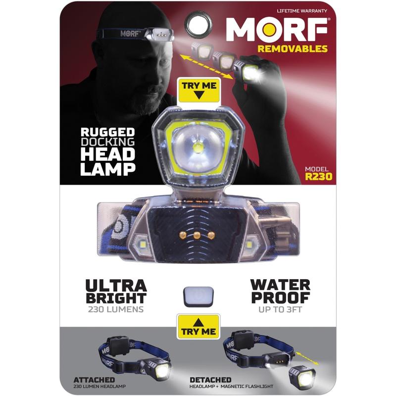 Bostitch Police Security Removable Light Headlamp - AAA - Black, Blue (Min Order Qty 2) MPN:98575