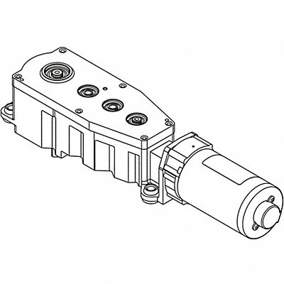 Motor Gear Box Alum 16-1/2 in L LH MPN:9530-3454 LH