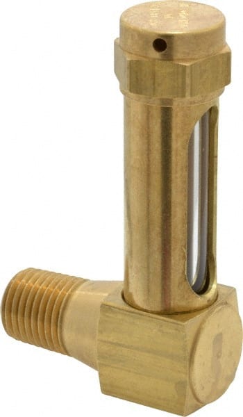 1-3/8 Inch Long Sight, 1/4 Inch Thread Size, Buna-N Seal Short Elbow, Vented Oil-Level Indicators and Gauge MPN:G102-2