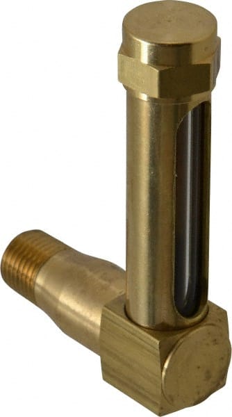 1-7/8 Inch Long Sight, 1/4 Inch Thread Size, Buna-N Seal Long Elbow, Vented Oil-Level Indicators and Gauge MPN:G153-2