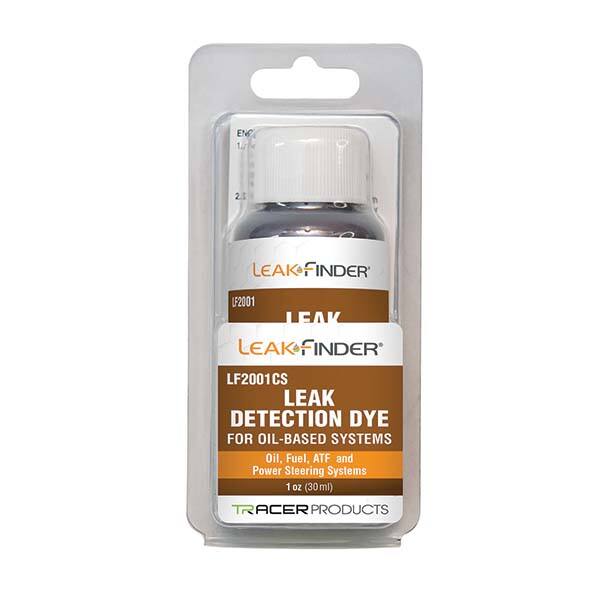 Automotive Leak Detection Dyes, Applications: Engine Oil,Transmission Fluid,Fuel, Engine Oil, Transmission Fluid, Fuel , Container Size: 1 oz., 1  MPN:LF2001CS