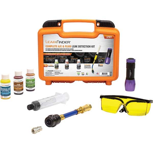 Automotive Leak Detection Kits, Kit Type: A/C Dye Injection Kit , Application: A/C Systems , Detection Type: UV , Includes: Injector,UV Lamp MPN:LF016