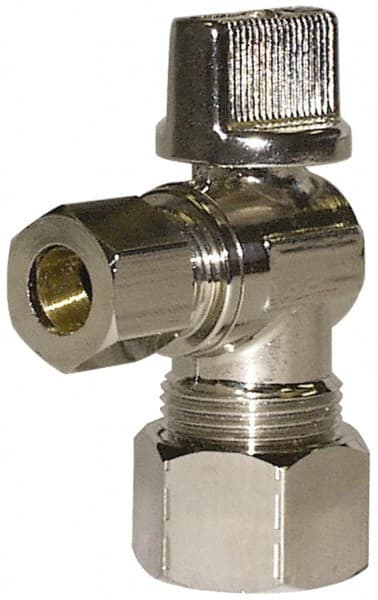 PEX 1/2 Inlet, 125 Max psi, Chrome Finish, Carbon Steel Water Supply Stop Valve MPN:114-609NL