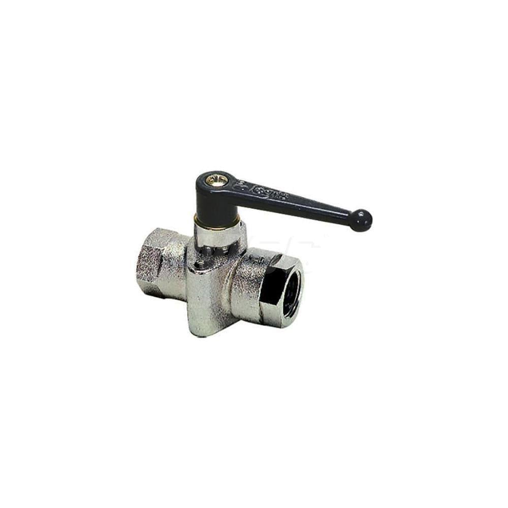 Manual Ball Valve: Female x Female Port, Nickel-Plated Brass MPN:6402 10 17