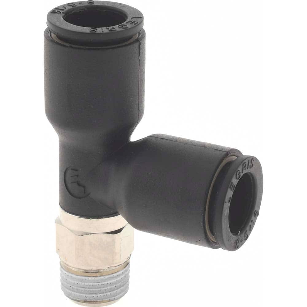 Push-To-Connect Tube Fitting: Male Run Tee, 1/8