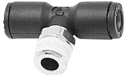 Push-To-Connect Tube to Male BSPT Tube Fitting: Male Branch Tee, 1/4