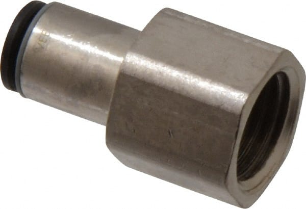 Push-To-Connect Tube Fitting: Connector, Straight, 1/4