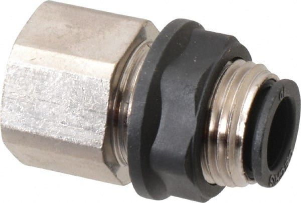 Push-To-Connect Tube Fitting: Female Bulkhead, 3/8