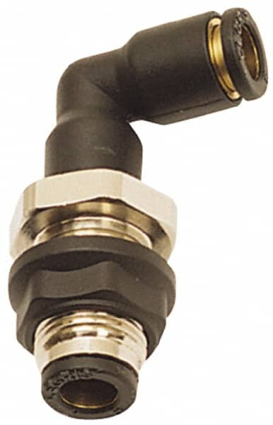 Push-To-Connect Tube to Tube Tube Fitting: Bulkhead Union Elbow MPN:3139 04 00