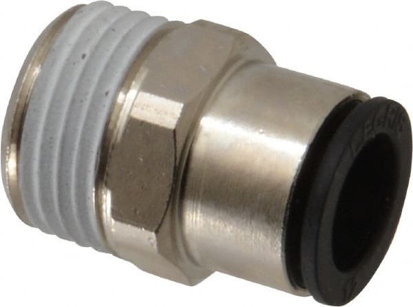 Push-To-Connect Tube to Male BSPT Tube Fitting: Connector, 1/2