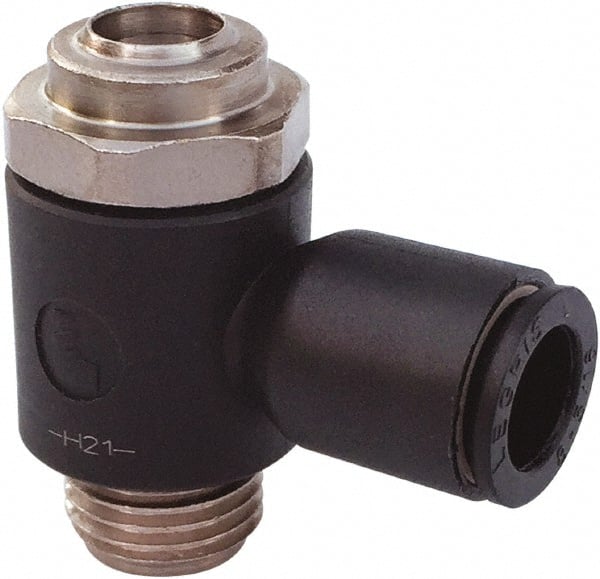 Air Flow Control Valve: Compact Meter Out Flow Control, Tube x BSPP, 6mm Tube OD, 145 Max psi MPN:7010 06 19