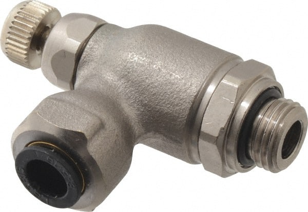 Air Flow Control Valve: Push-to-Connect Metal Flow Control, Tube x BSPP, 8mm Tube OD MPN:7100 08 13