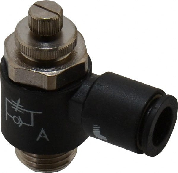 Air Flow Control Valve: Miniature Flow Control, Tube x BSPP, 8mm Tube OD MPN:7660 08 13