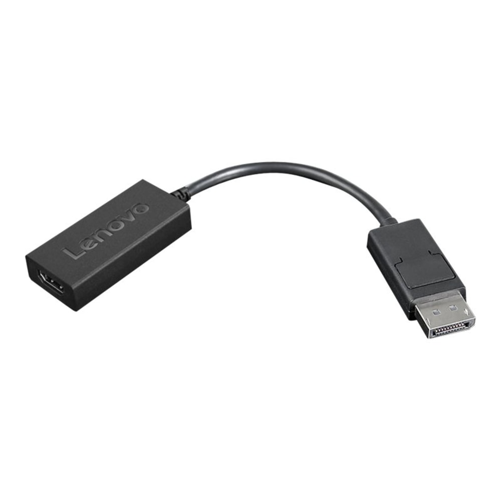 Lenovo DisplayPort To HDMI 2.0b Adapter - 8.80in DisplayPort/HDMI A/V Cable for Audio/Video Device, Monitor, Projector, Notebook, Desktop Computer - First End: 1 x DisplayPort Digital Audio/Video - Male (Min Order Qty 2) MPN:4X90R61023