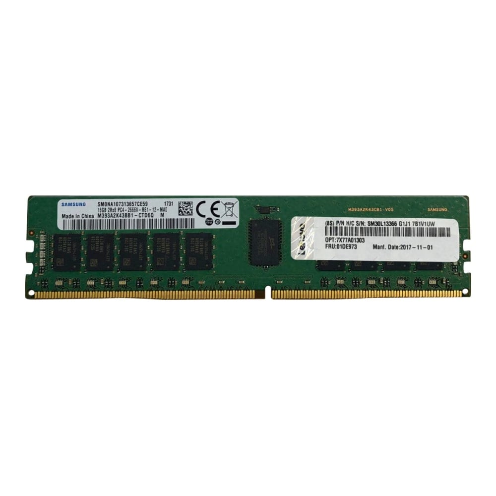 Lenovo 32GB TruDDR4 Memory Module - For Server - 32 GB - DDR4-2666/PC4-21333 TruDDR4 - 2666 MHz - 1.20 V - ECC - Unbuffered - 288-pin - DIMM MPN:4ZC7A15142